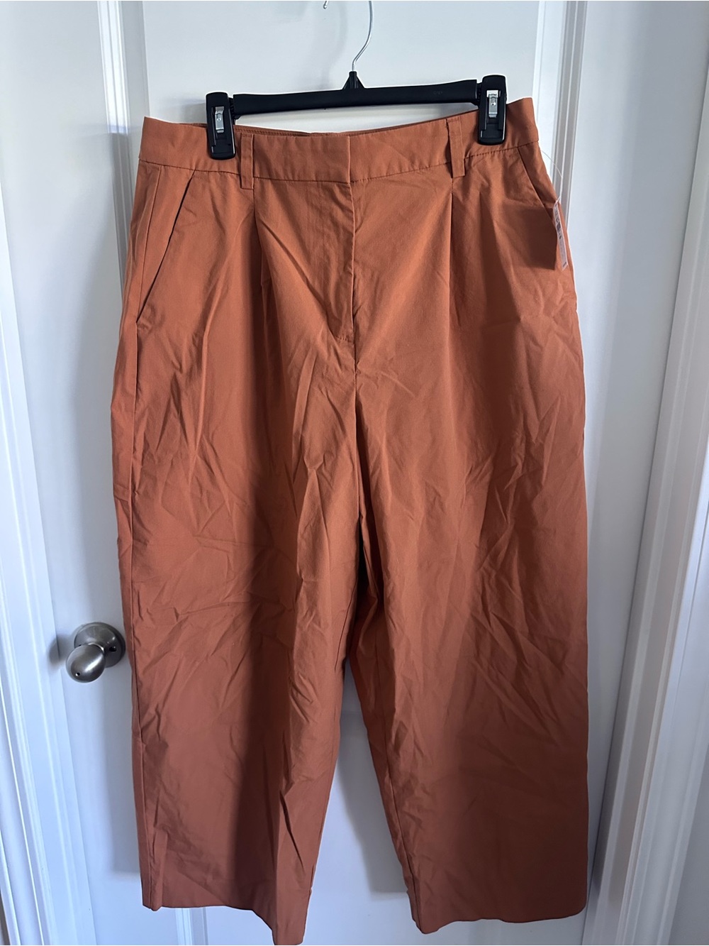 Old Navy Wide-Leg Chinos — Rust Orange